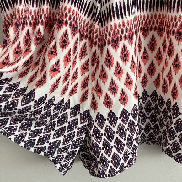 ILLA ILLA Womens Sleeveless Short Romper White Pink Tie Back Size Large - Picture 7 of 12